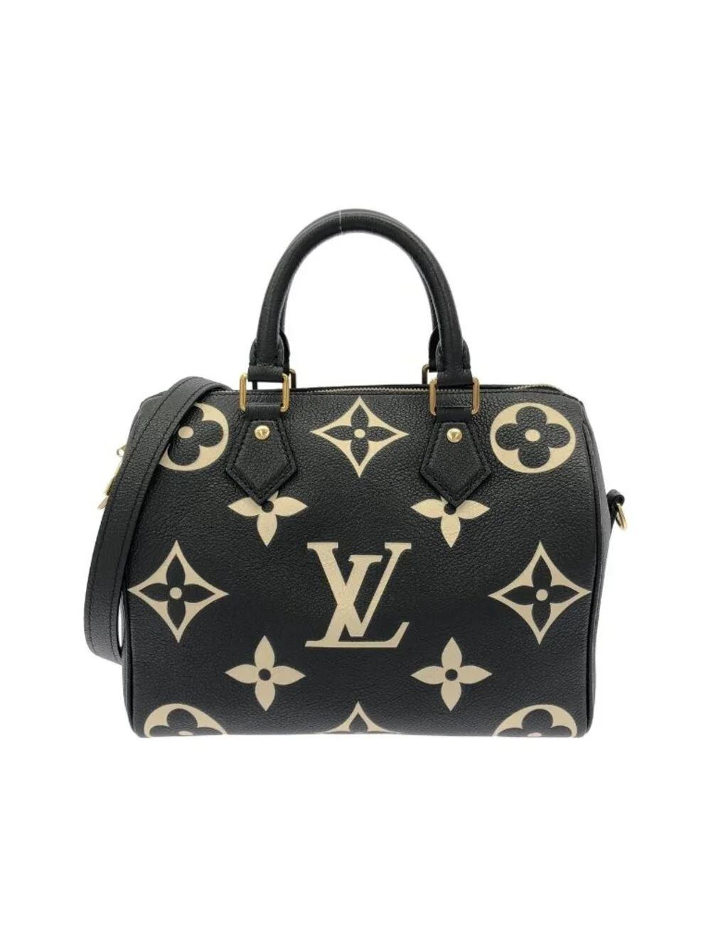 Louis Vuitton Bicolor Monogram Empreinte Speedy Bandouliere 25 Boston Bag